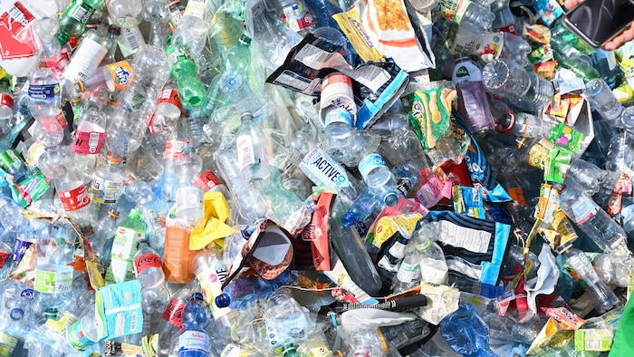 Des détritus de plastique.