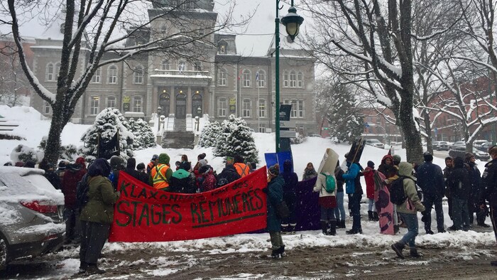 Au mois de novembre dernier, alors que les étudiants de plusieurs facultés de l'Université de Sherbrooke étaient en grève.
