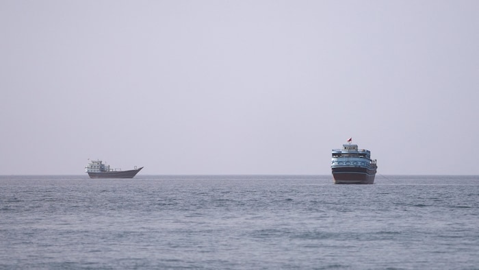 Des navires se trouvant dans le détroit d'Ormuz.