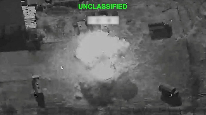 Une image radar montrant une explosion.