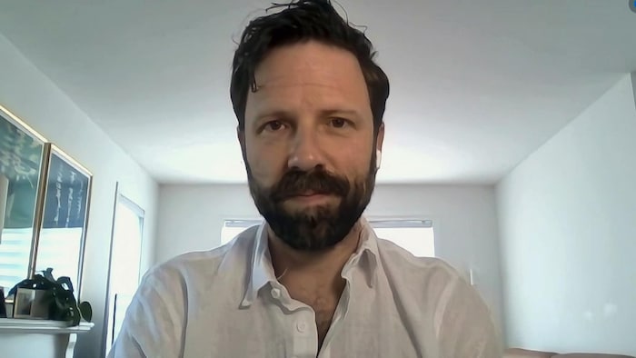 Guillaume Bouvrette lors d’une entrevue en visioconférence.