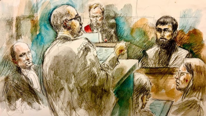 Un croquis de Gurpreet Singh en cour.