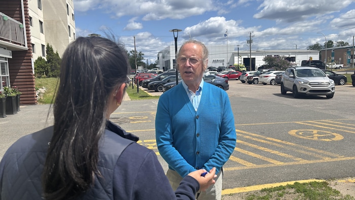 Guy Berthes répondant aux questions de notre journaliste.