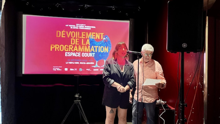 Hélène Théberge, la directrice générale du FCIAT et Louis Dallaire, cofondateur du festival.