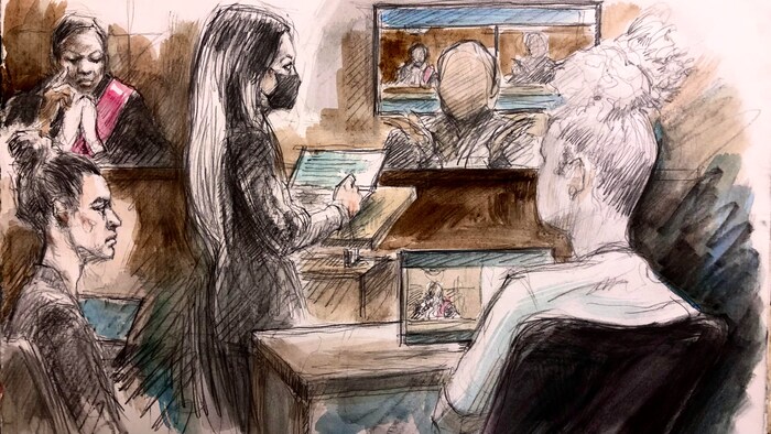 Une illustration judiciaire de l'adolescente numéro 4.