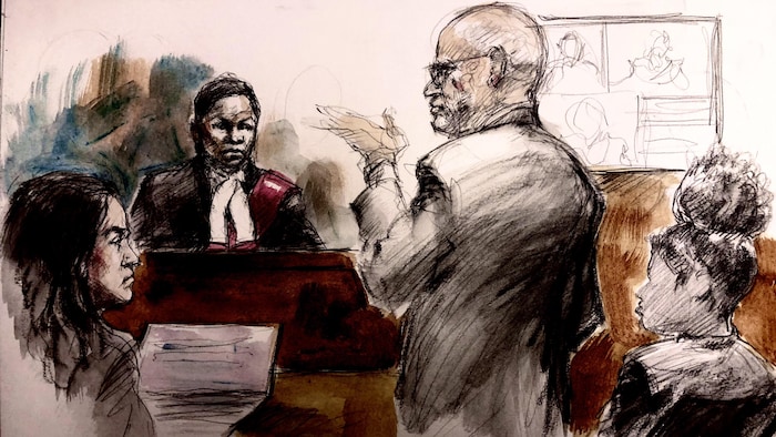 Une illustration judiciaire d'une audience sur le cautionnement.