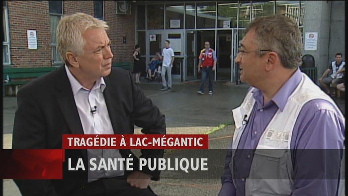 Horacio Arruda en entrevue avec Michel Viens lors de la tragédie de Lac-Mégantic.