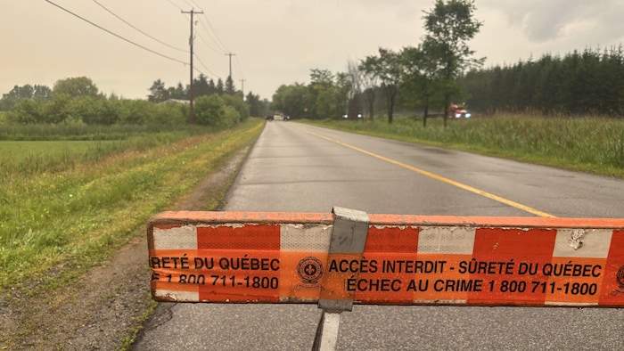 Barrière de la Sûreté du Québec.