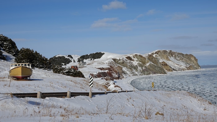 Un paysage hivernal à Havre-aux-Maisons.