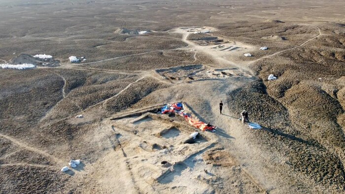 L'espace de restauration découvert sur le site archéologique de Lagash, dans le sud de l'Irak.