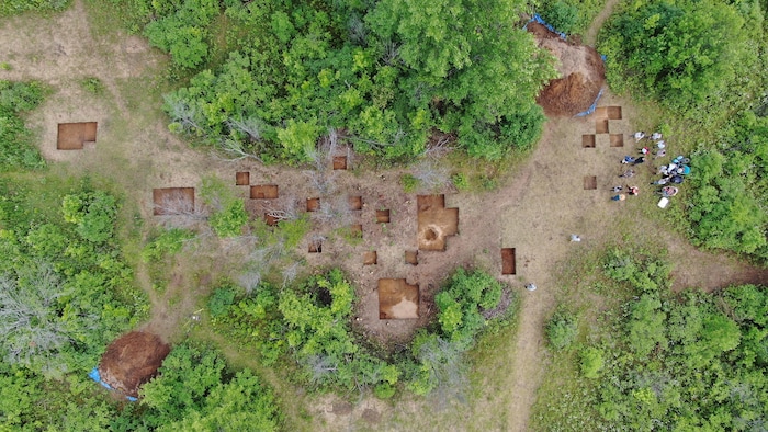 Image aérienne du site.