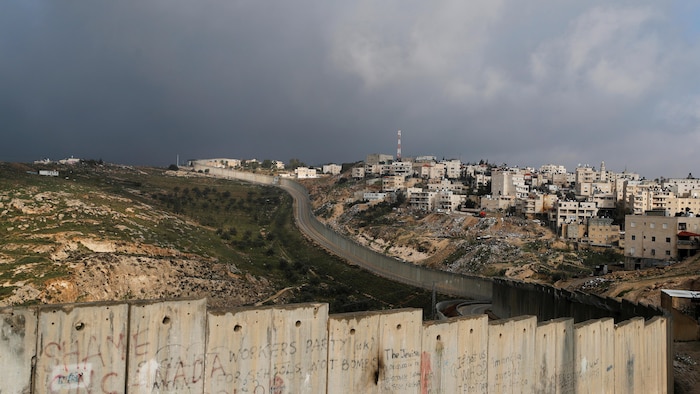 La barrière de sécurité séparant la Cisjordanie des territoires israéliens.