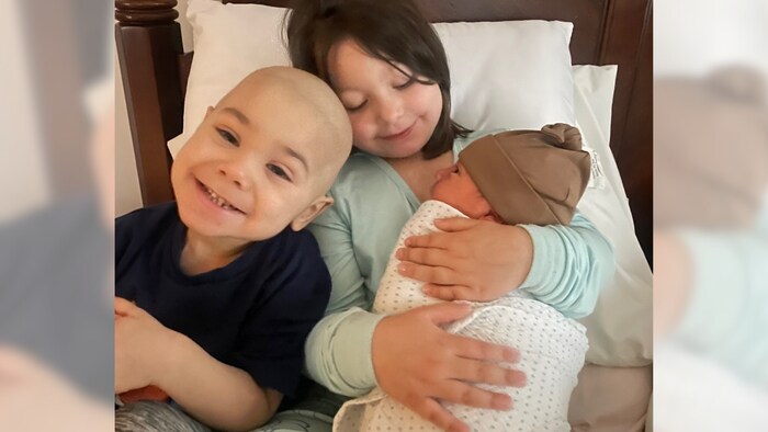 Les trois enfants Saunders.