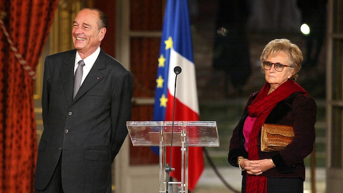 Le président français, Jacques Chirac, et sa femme, Bernadette.