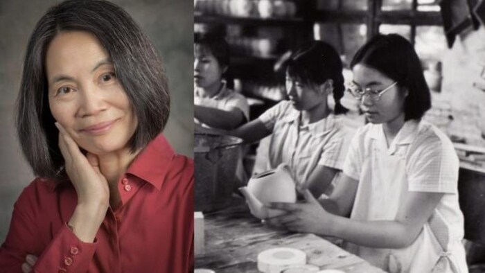 加拿大记者、作家黄明珍近照（左），及1972年她在北京大学就读期间参加“开门办学”（黄明珍提供/RCI Yan）
