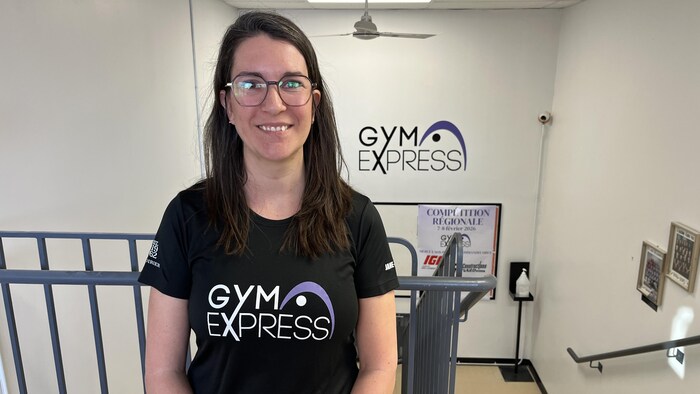 Janie-France Barbe dans les locaux de Gym Express.