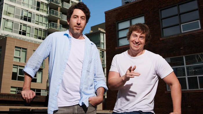 Jay McCarrol et Matt Johnson en portrait à Toronto, le 3 septembre 2025.