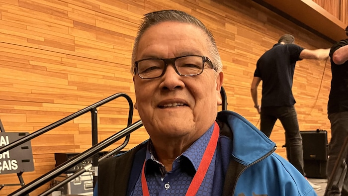 Jean-Charles Piétacho, chef de la communauté d'Ekuanitshit, en marge de l'assemblée générale annuelle de l'Assemblée des Premières Nations du Canada.