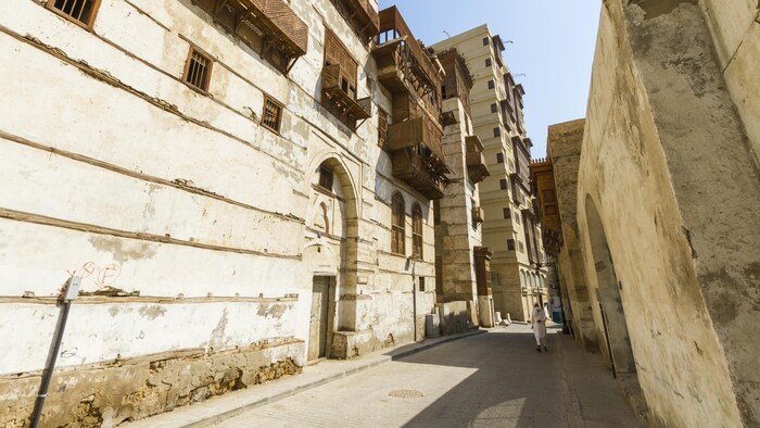 Une rue de la vieille partie de Djeddah.