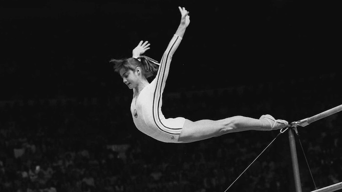 La gymnaste Nadia Comaneci en 1976.