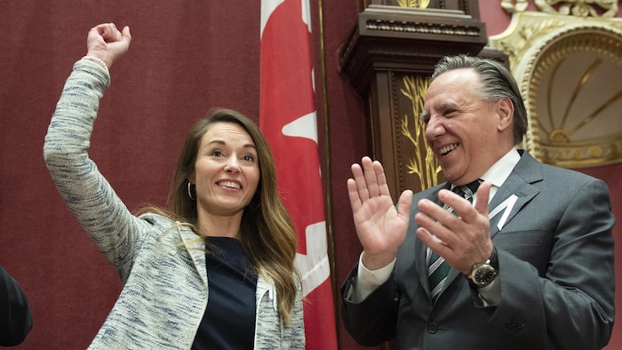 La députée Joëlle Boutin et le premier ministre François Legault.