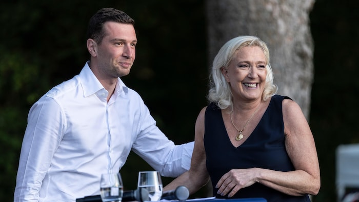 Jordan Bardella et Marine Le Pen.
