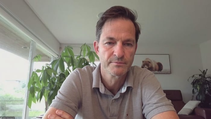 Julien Bousquet durant une visioconférence.