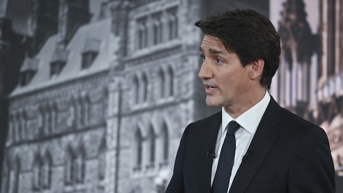 Justin Trudeau participant à la joute oratoire.