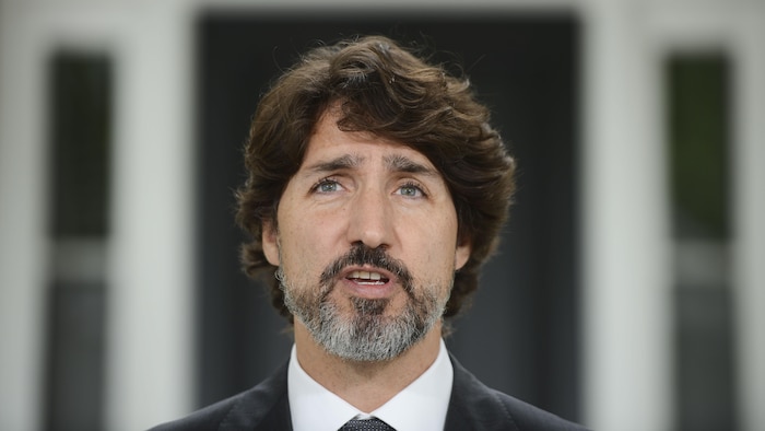 Gros plan du premier ministre Justin Trudeau.