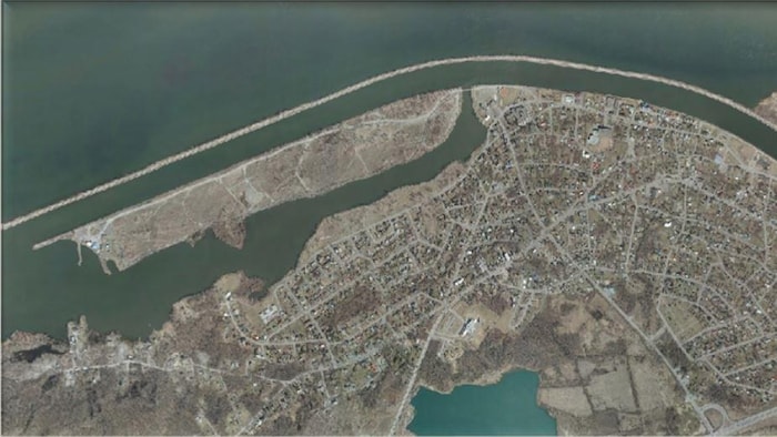Une vue aérienne.