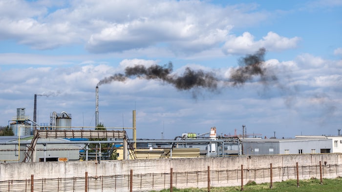Site industriel dans la ville de Kalush, en Ukraine.