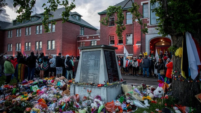Bains said the recent discovery of what are believed to be the remains of 215 children at a former residential school in British Columbia is a reminder of the "long journey" ahead to achieve true equality and inclusiveness in Canada. Above, the former Kamloops Indian Residential School.