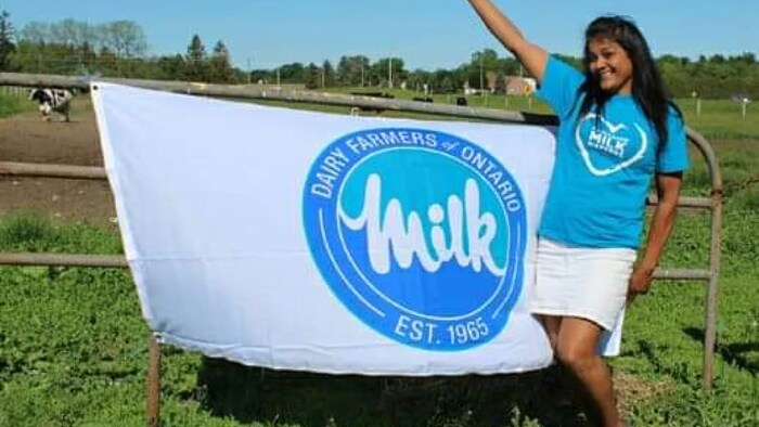 Once a city girl, now a proud dairy farmer in Putnam, Ont. (Submitted by Kathy Breen)