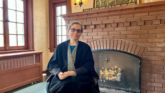 Kelly Gallagher au musée de Kirkland Lake.
