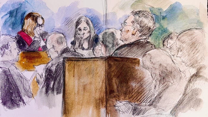 Une illustration judiciaire de l'audience.