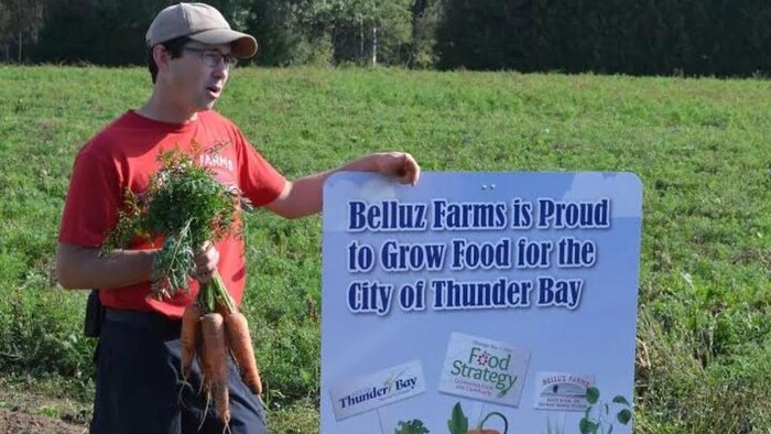 Kevin Belluz de Belluz Farms à Thunder Bay.
