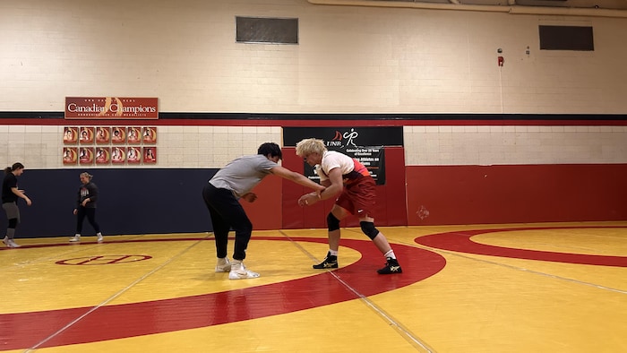 Koen Poirier lors d'un entrainement.