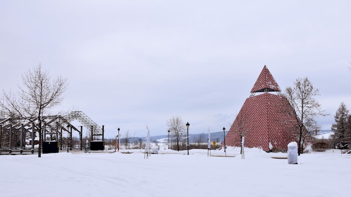 Le parc où se trouve la Pyramide des Ha! Ha! à La Baie.