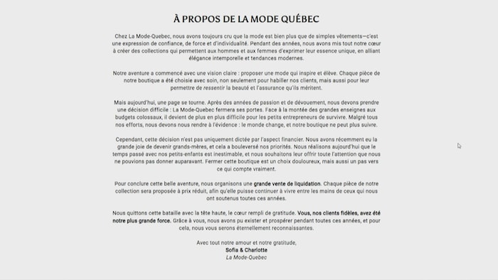 L'entreprise La Mode Quebec s’adonne à des ventes tripartites à livraison directe, aussi appelées dropshipping.