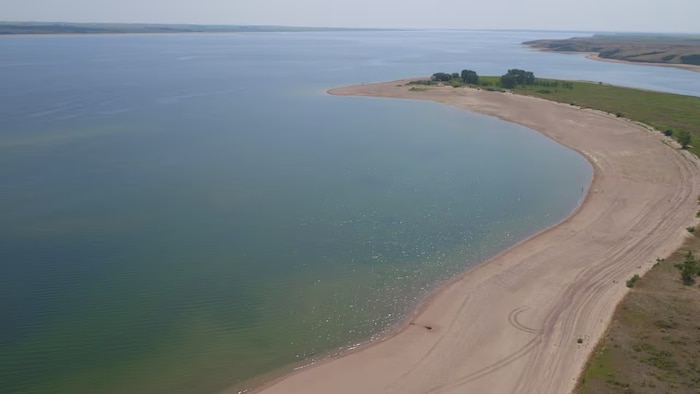 Le lac Diefenbaker en Saskatchewan en juin 2026.