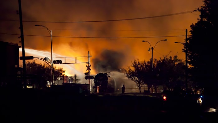 L'incendie meurtrier du 6 juillet 2013 à Lac-Mégantic.