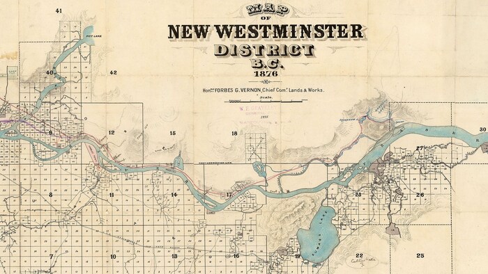 Une carte montrant le lac Sumas.