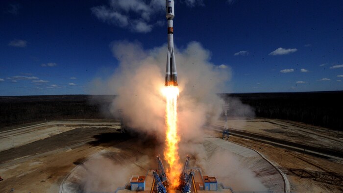 Une fusée Soyouz 2.1a lancée au Cosmodrome Vostotchny en Russie, en avril 2016