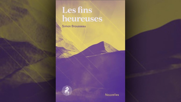 Page couverture du recueil de nouvelles, une moitié est or, et l'autre, pourpre.