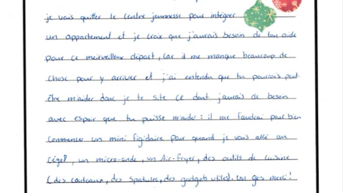 Une lettre écrite au père Noël