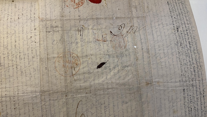 Le dessus d'une lettre adressée à Mr Ludger Duvernay. 