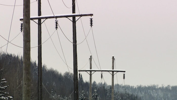 Des lignes électriques. 