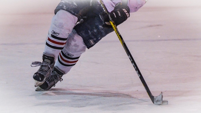 Joueur de hockey sur la glace.