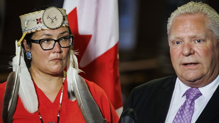 Linda Debassige et Doug Ford.