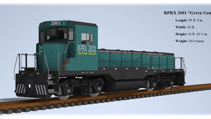 Une image de synthèse d'une locomotive.